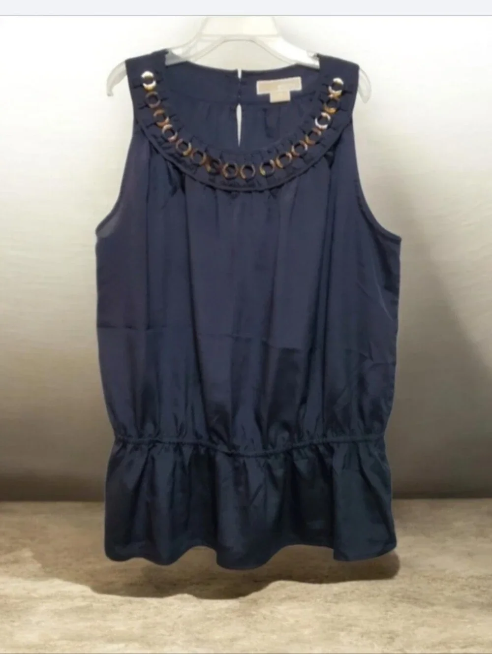 Michael Kors Black Sleeveless  Peplum Top size 1X